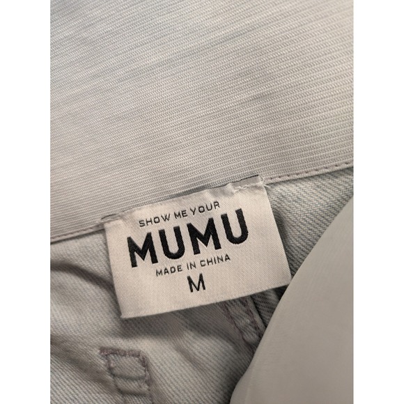 Show Me Your Mumu Star Print Bell Bottom Jeans Womens‎ Size M Light Wash Denim - Picture 6 of 9